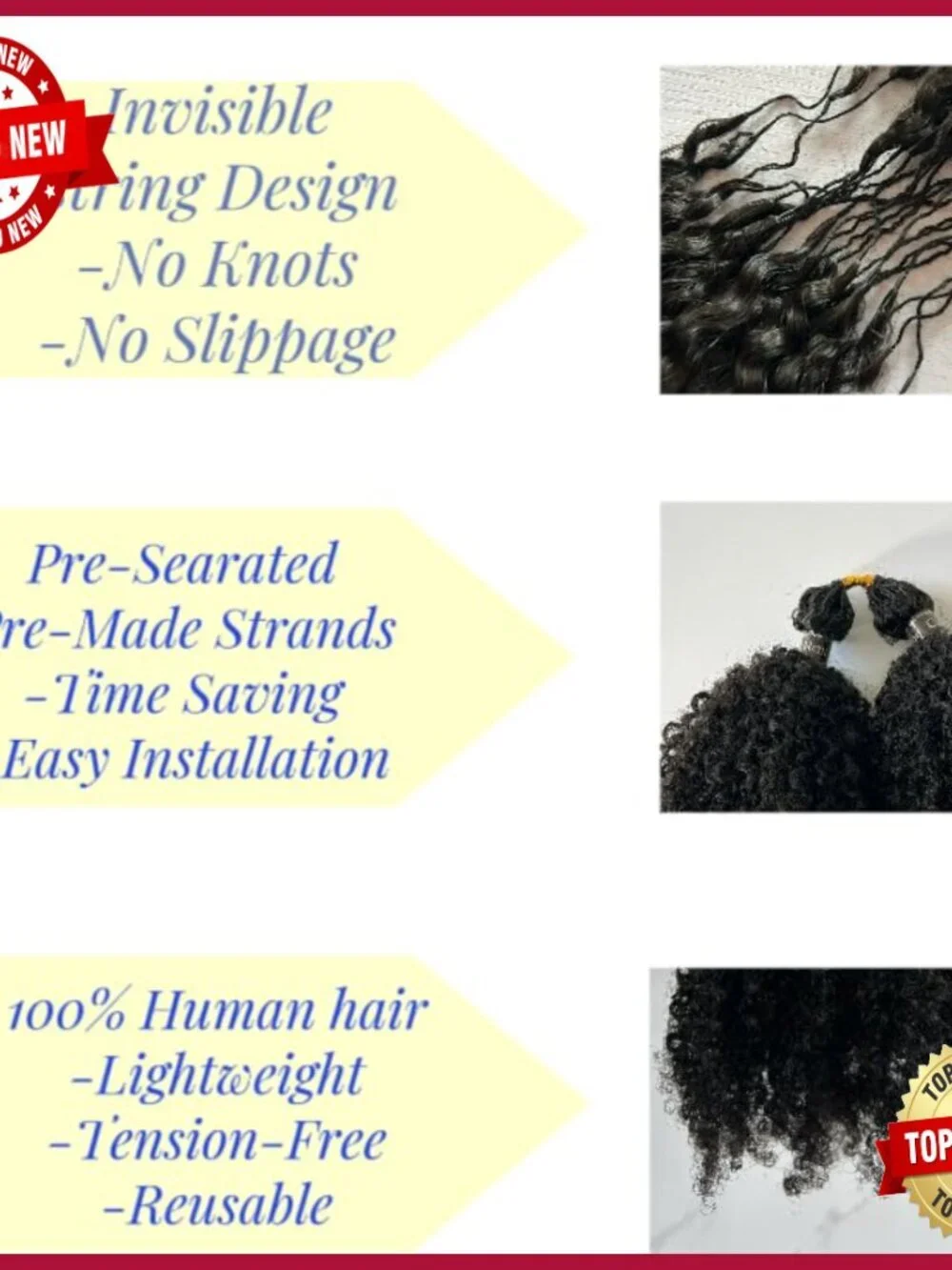 18 Inch Human Hair Extensions Afro Kinky Curly Knotless Crochet Braiding
